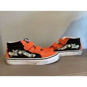 Vans Little Kids Sk8-Mid Reissue V Shoes Sneakers Youth Size 2 Orange Skateboard